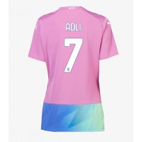AC Milan Yacine Adli #7 Tretí Ženy futbalový dres 2023-24 Krátky Rukáv